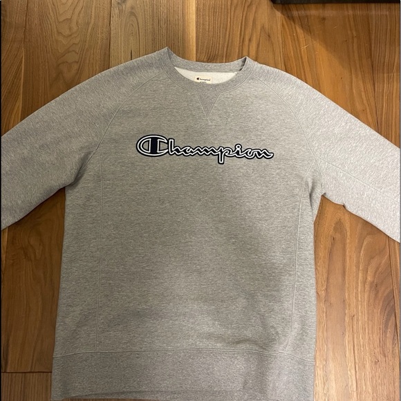 CHAMPION GREY HOODIE SIZE LARGE - Picture 1 of 1